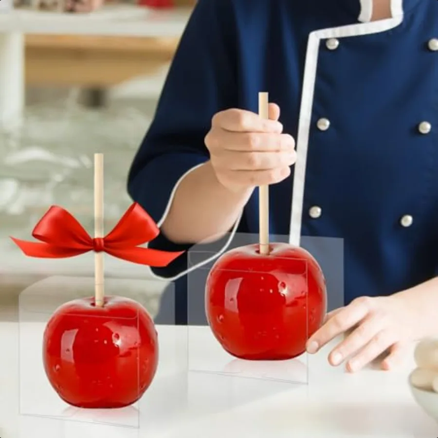 Clear Candy Apple Gift Boxes 20 Pack
