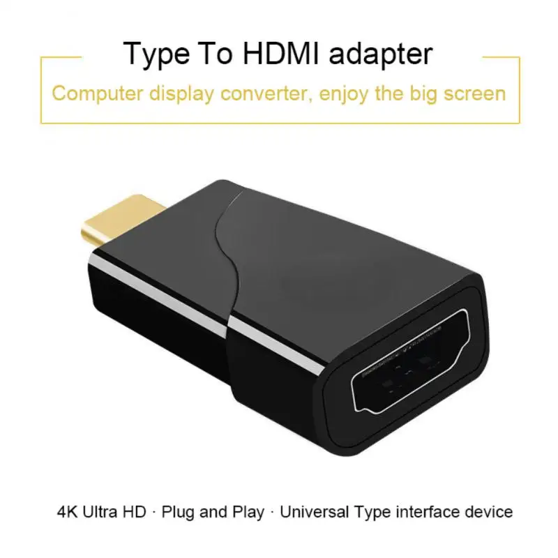 

Адаптер 4k Универсальный с Type C на 4k HDMI-совместимые Компьютерные аксессуары для проектора монитора для ноутбука Планшета Usb C адаптер