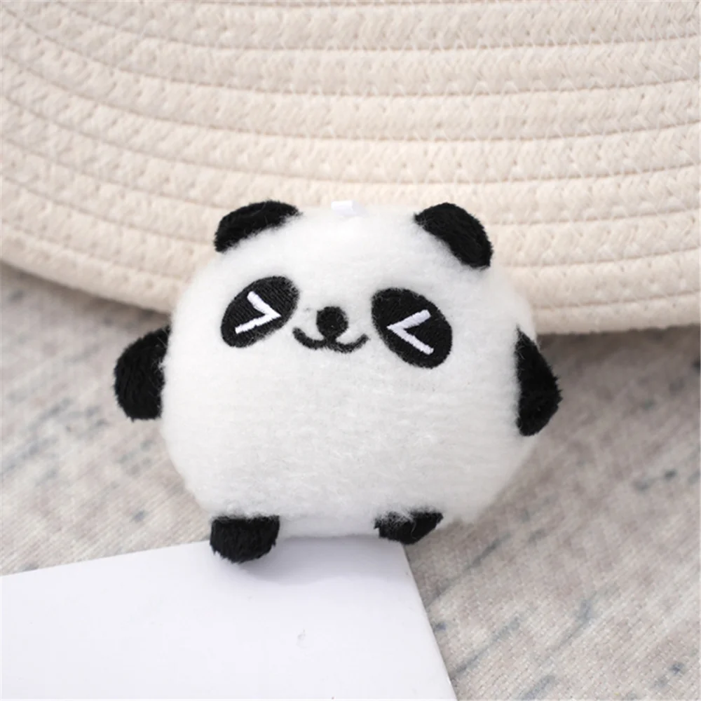 Panda Plush Stuffed Toy 10PCS 7CM 10CM 12CM Keychain Ring Pendant Little Doll