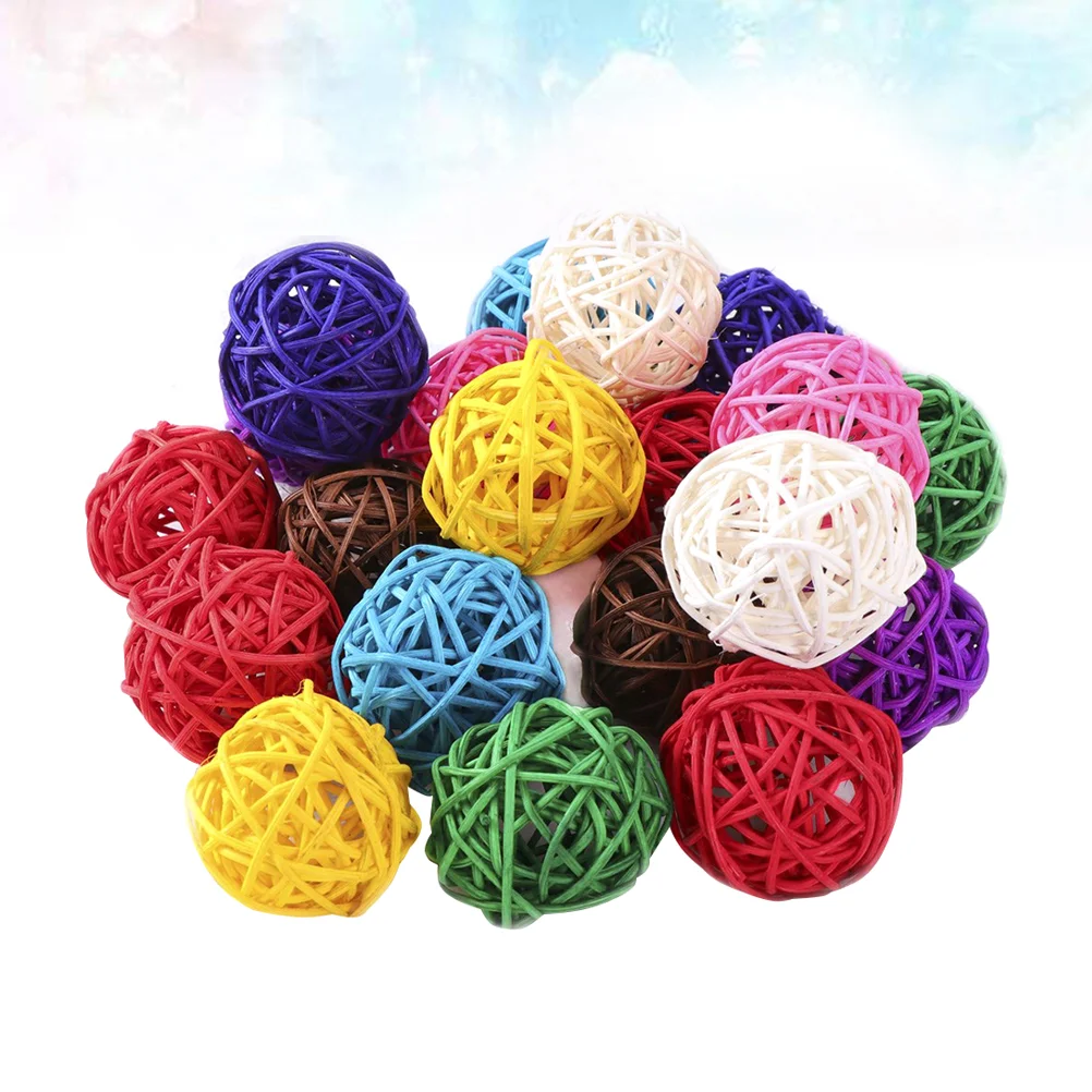 

Rattan Balls Bird Rattan Balls Parrot Wicker Ball Birds Parakeet Chewing Pet Cage Bite Parakeet Budgie Cockatoo Decoration Diy