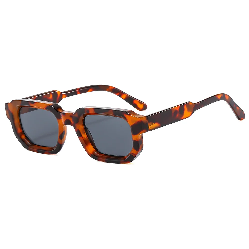 Fashion Blue Retro Luxury Designer Sunglasses with Clear Lens and UV400 Protection