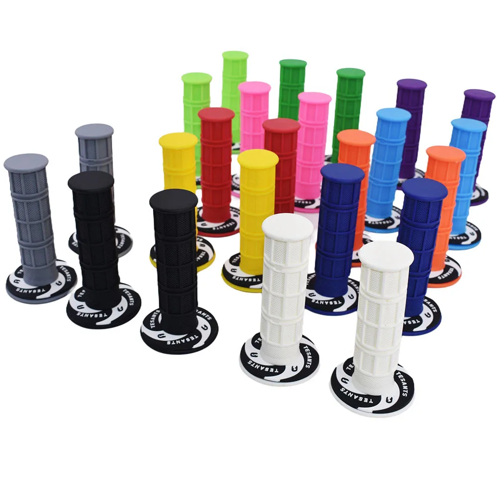 Vibrant Multi-Color Dirt Bike Handle Grips - Soft and Durable
