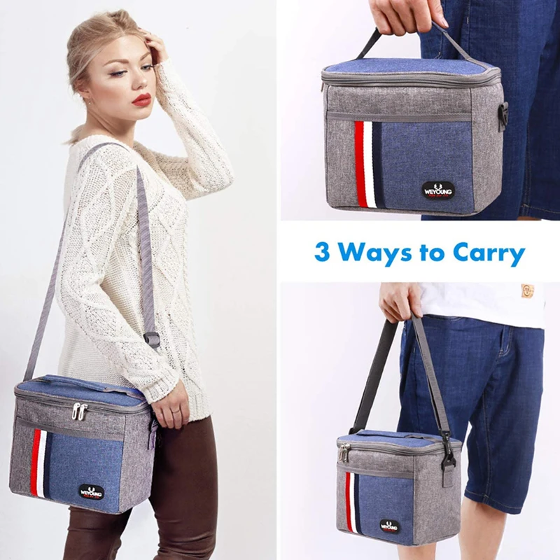Versatile Leak-Proof Insulated Lunch Tote with Adjustable Strap