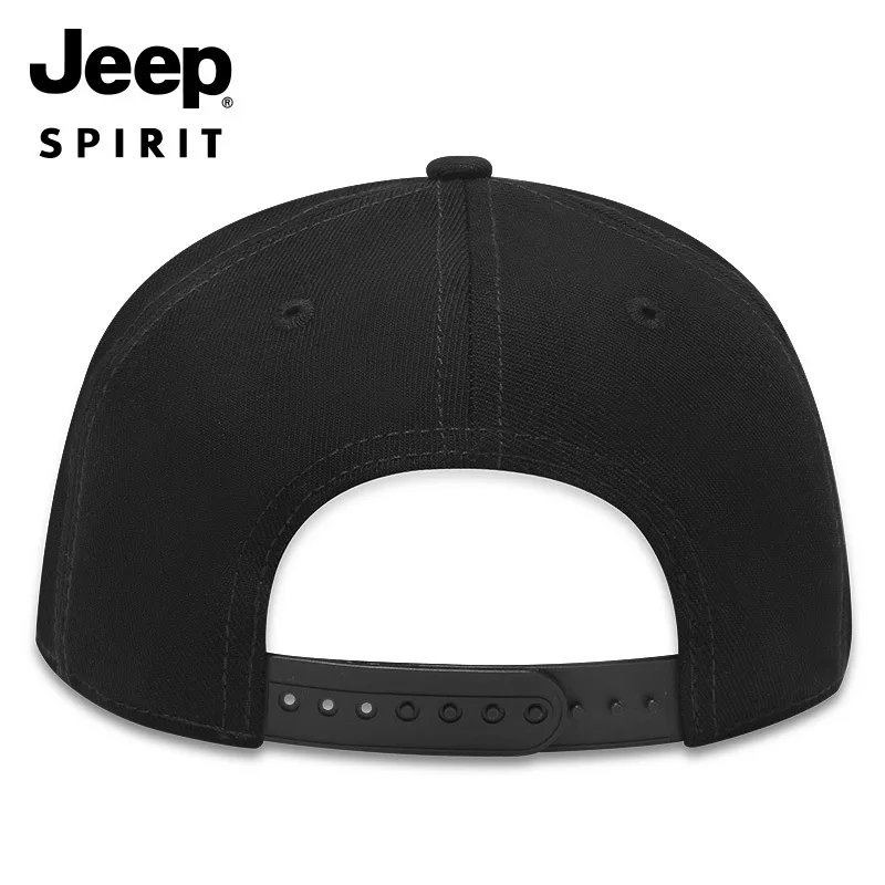 Jeep 남성용 플랫 브림 캡 야구 모자 트럭 운전사 모자 골프 모자 러닝 캡 하이킹 모자 아웃도어 캡, 자외선 차단, 조절 가능한 핏