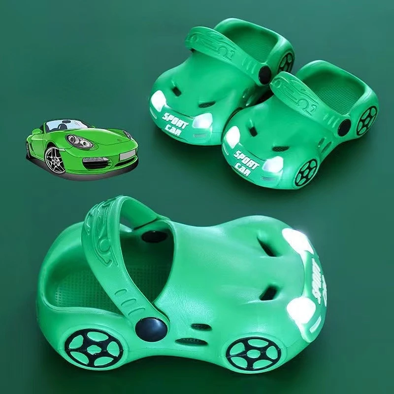 Sandalias Fashion Kid Sandals Summer New Shiny Sandals for Girl Cool Car Boy Slippers Ultra Light Non Slip Kids Shoeサンダル сандали 3