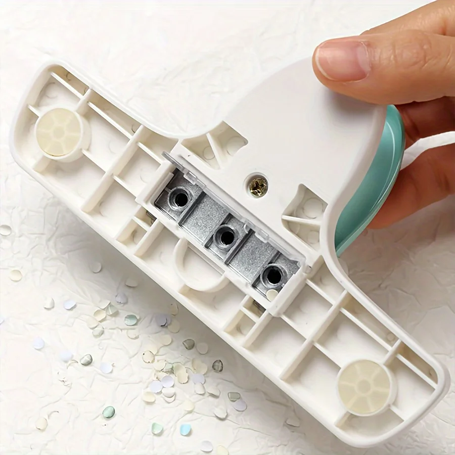 Three-hole hole punch 4mm diameter hole punch paper scrapbooks loose-leaf notebooks pocket books paper punch hole punching tools paper craft punch circle hole punch