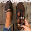 New 2024 Hollowed Out Women's Flat Shoes Leather Buckle Spring and Summer Fashion Moccasins Mary Jane Ballet Flats Women 5