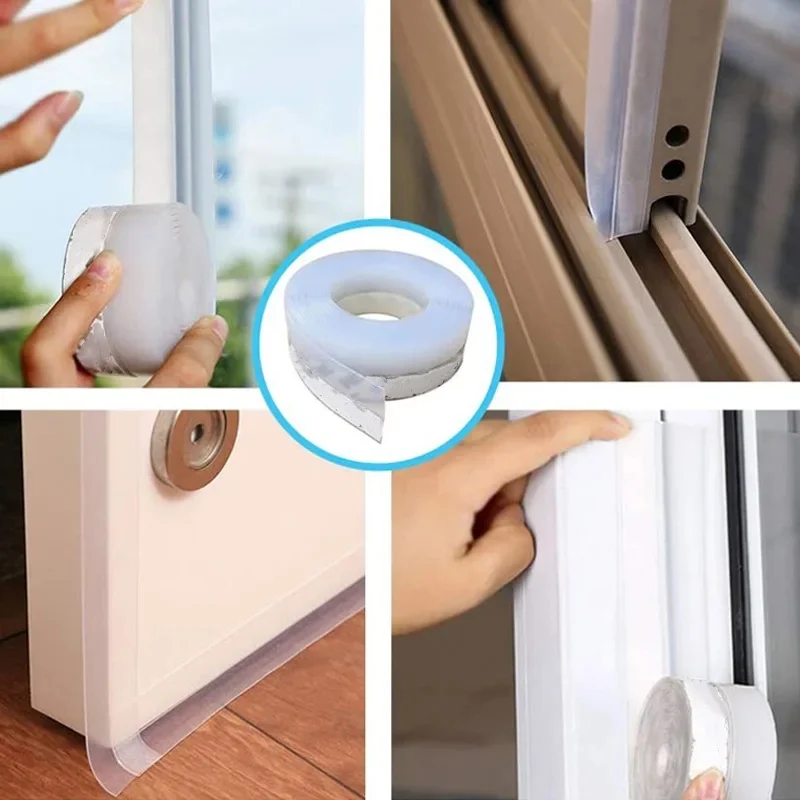 Self-Adhesive Silicone Weatherproof Door & Window Seal Strip