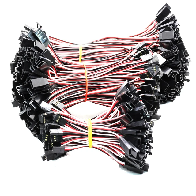 5/10Pcs 100mm 150mm 200mm 300mm 500mm Servo Lead Cable Extension Y extension cordfor RC Futaba JR Male to Female 15cm 30cm 50cm 6