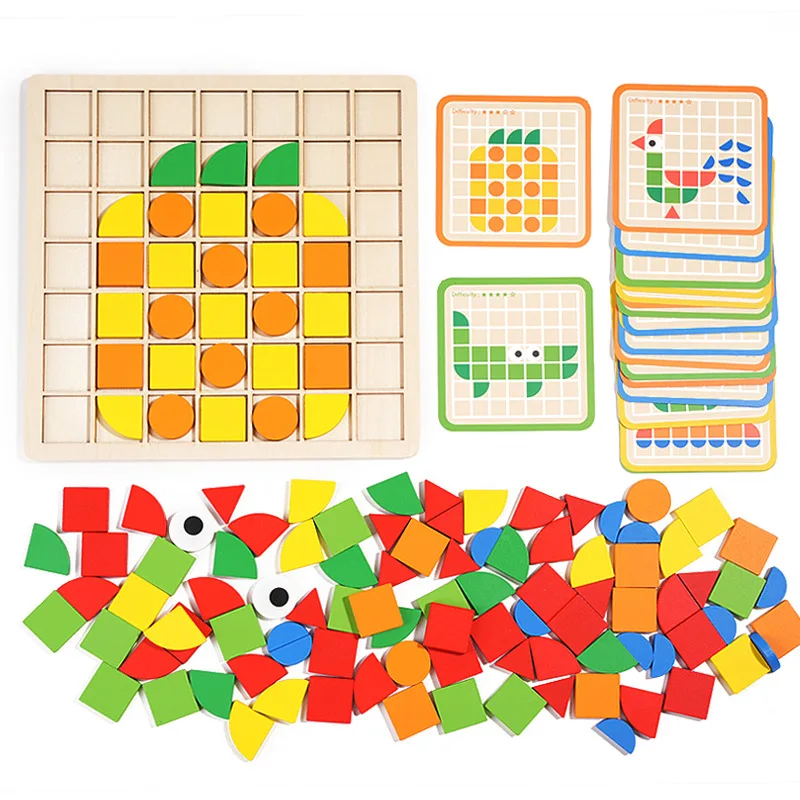 Montessori Cognition Puzzle Board Logical Training Matching Game Early Educational Toys Gifts For Children Kids Baby 4