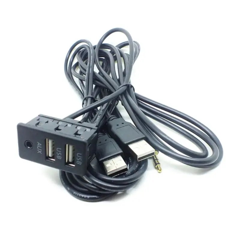 

Многофункциональный автомобильный удлинительный кабель 1,5 м AUX USB, интерфейсный шнур для мобильного телефона, планшета, A70F