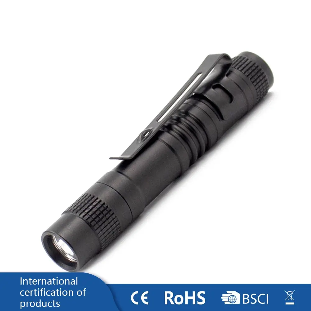 Mini Pen-Shaped Small Flashlight Aluminum Alloy Waterproof with Pen Clip Gift Lamp Small Flashlight mini flashlight mini led flashlight