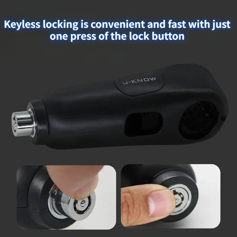 Loud Anti-theft Handlebar Lock for Motorcycles, Scooters, and Bicycles