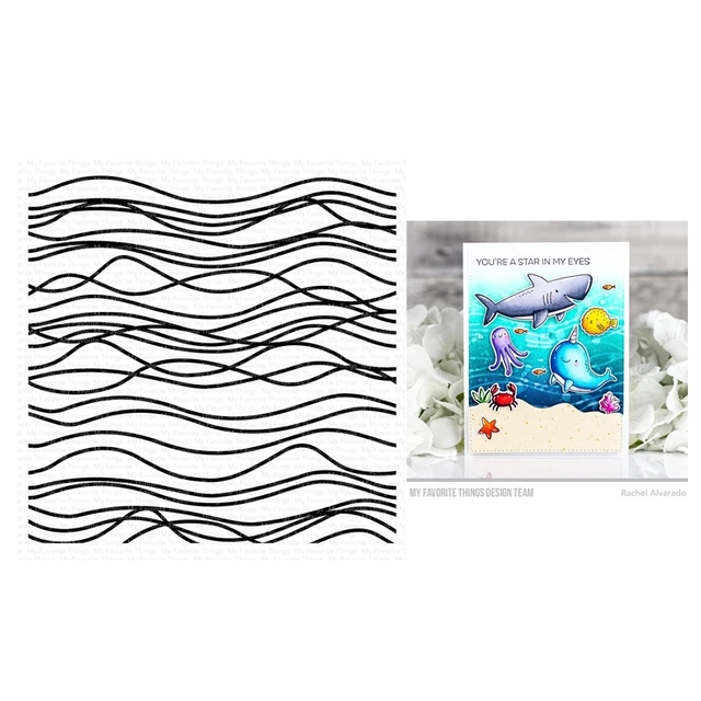 Ocean Fish Silicone Clear Stamp and Die Sets for Card Making, Cutting Dies  Cut S