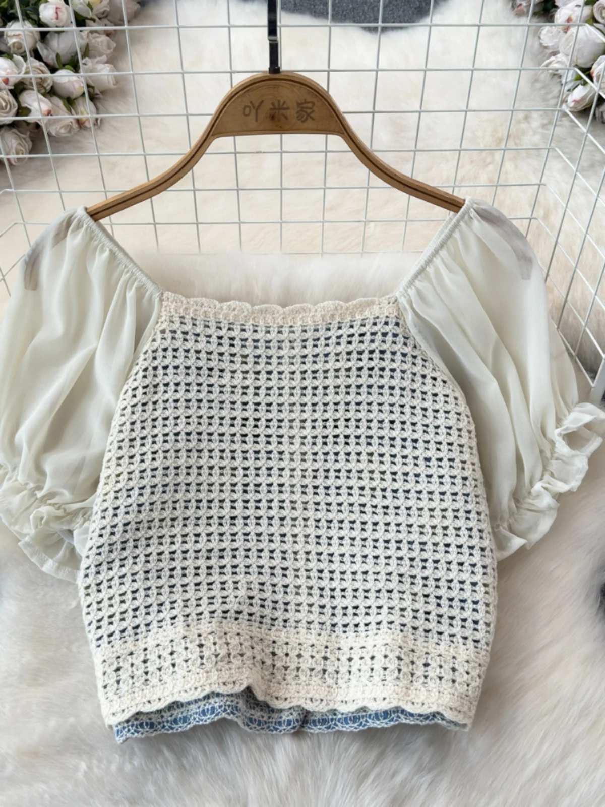 Cuadros Blusa De Crochet Para Playa Blusa De Punto De Ganchillo