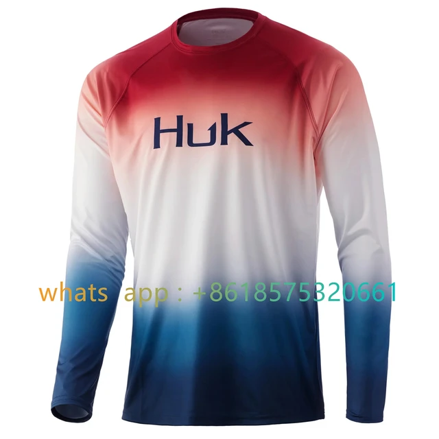 Huk Men's Double Header Long Sleeve Sun Protecting Fishing Shirt Fishing  Shirts Men Sweatshirts Breathable Shirt Fishing Clothes - AliExpress