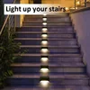 1-12 Pack Solar Deck Lights Outdoor Step Lights Waterproof Led Solar Lamp for Railing Stairs Step Fence Yard Patio and Pathway 3