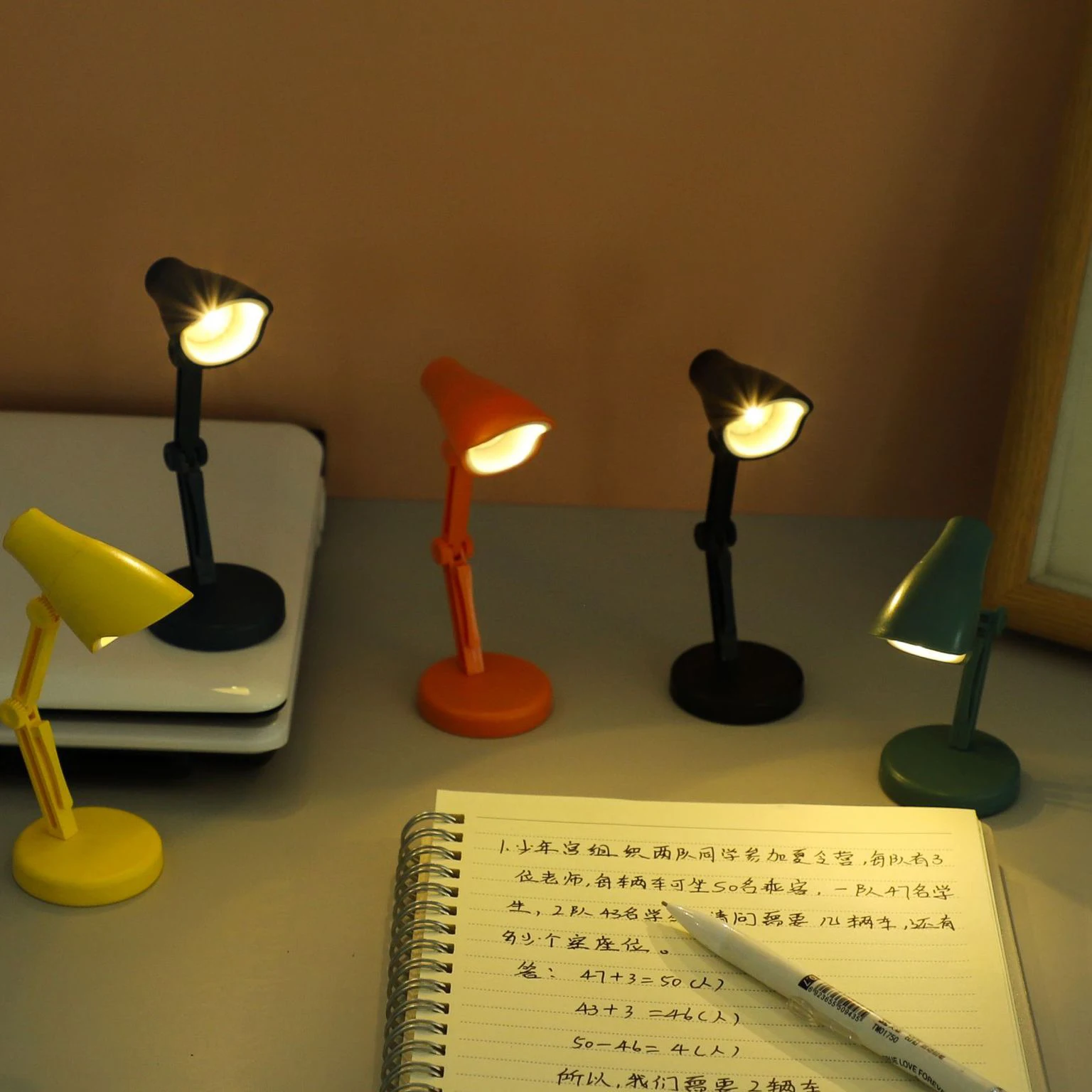 

Mini 1:12 Scale Dollhouse Miniature Ceiling Desk Lamp LED Light Doll Furniture Lighting Toy Rotate At Random Angle Bend Freely