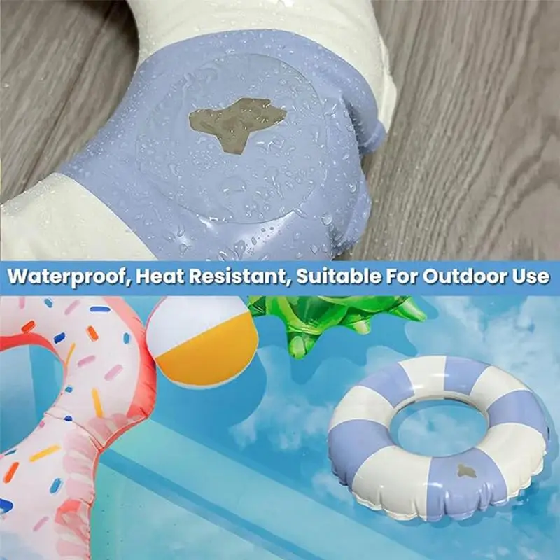 Air Mattress Patch 10pcs Pool Liner Patch Kit Multipurpose Hot Water Resistant UV Resistant Inflatable Patch Repair Kit For PVC 2