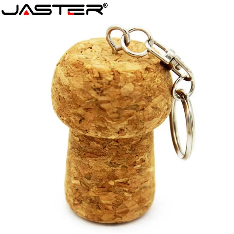 Ja- Pen Drive Usb em Cortiça de Madeira Memória Flash com Logo Personalizado Frasco de Madeira Macia Plugue de Memória 64gb 32gb Presente - Imagem 2