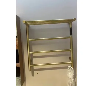 ราวแขวนผ้าเช็ดตัวแบบดิจิตอล สแตนเลสสีทองขัดเงา พร้อมระบบทำความร้อน ดีไซน์ทันสมัย ใช้ไฟฟ้า 2