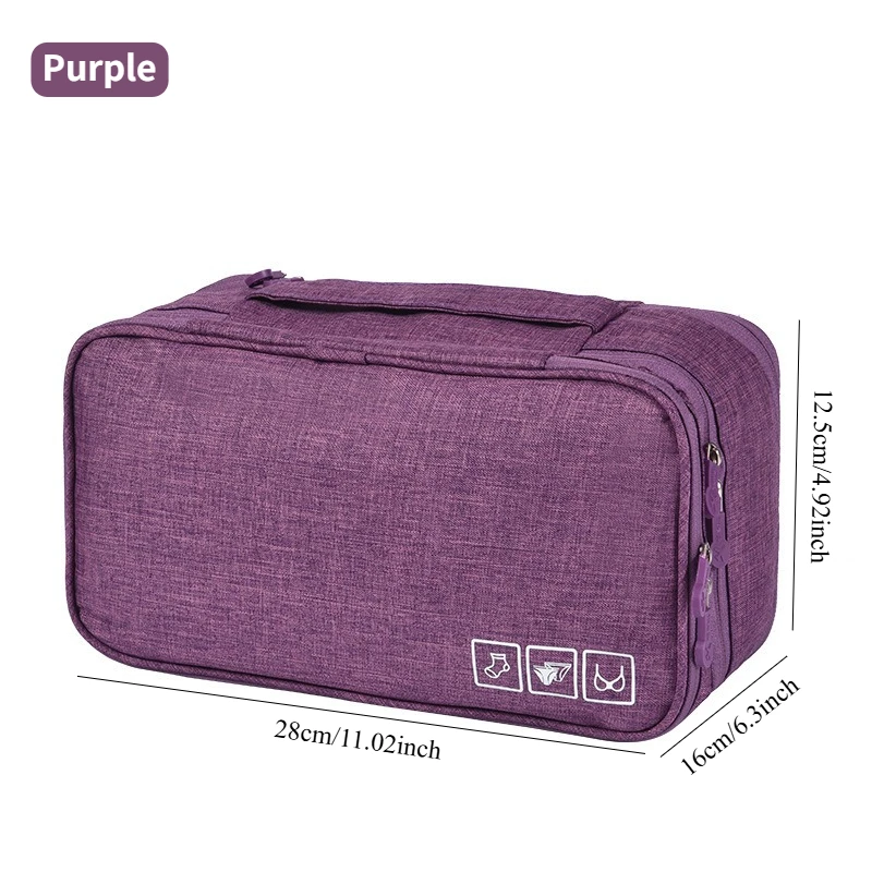 Compact Travel Organizer Bag for Lingerie and Accessories Storage