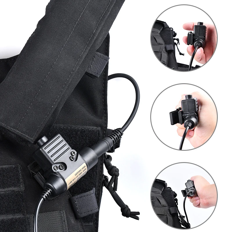 Tactical NEW U94 PTT Civilian Version WADSN Headset COMTAC WST TAC-SKY Earphone Hunting Headphone PTT Baofeng Kenwood 7.0mm Plug