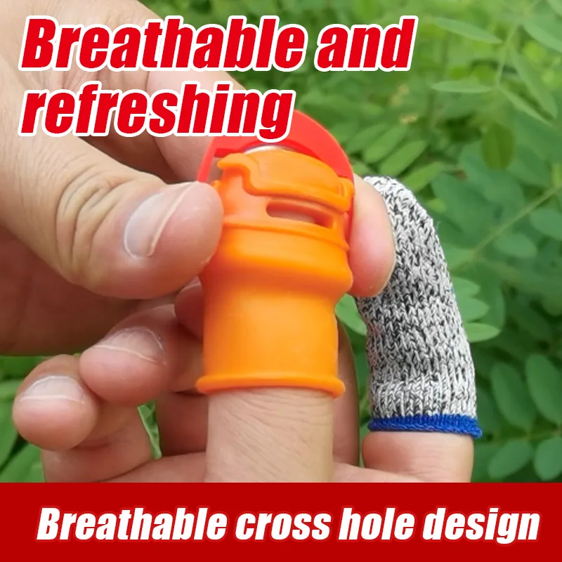 Finger Protector Silicone Thumb Knife Protector Gears Cutting Vegetable Harvesting Knife Pinching Plant Blade Scissors Gloves