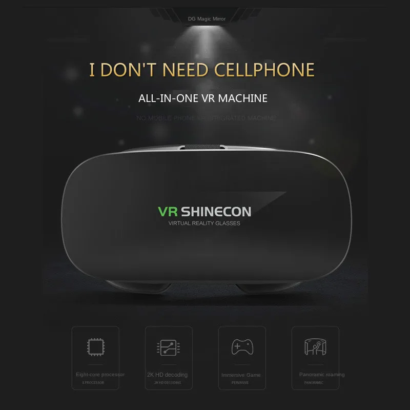 Virtual Reality Glasses 2G + 16G VR All In One AR Glasses With HD Screen 2K 3D 2560X1440 Bluetooth Game Wifi OTG