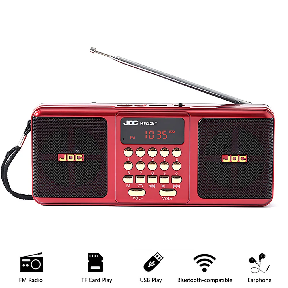 PRUNUS J-189 Mini Radio Portatili FM, Radio Portatile Ricaricabile con