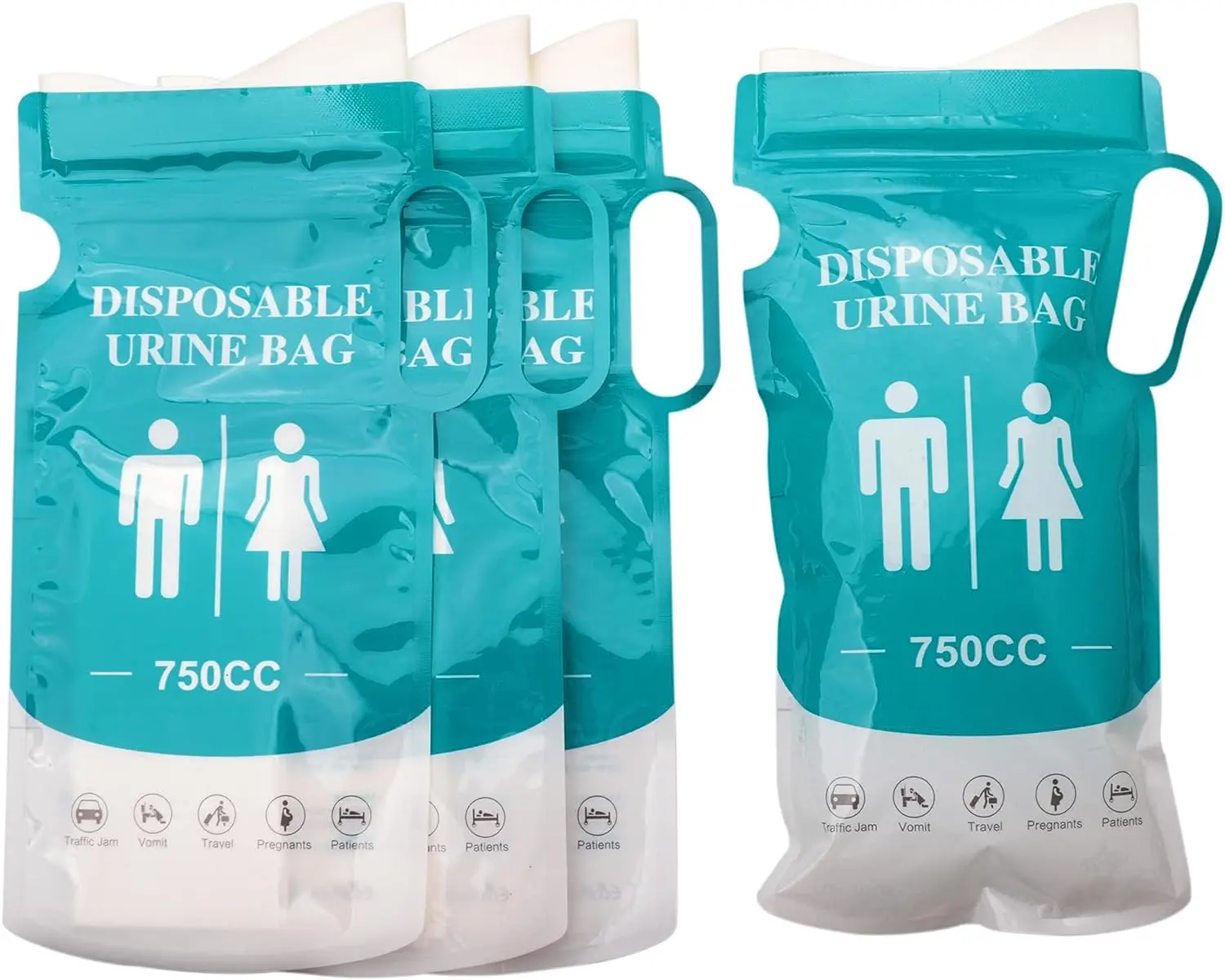 

10 pcs Disposable 750CC Emergency Urine Bags Even Fill 900CC in Emergency Liquid 4PCS Travel Urine Vomit Bag for Traffic Jam