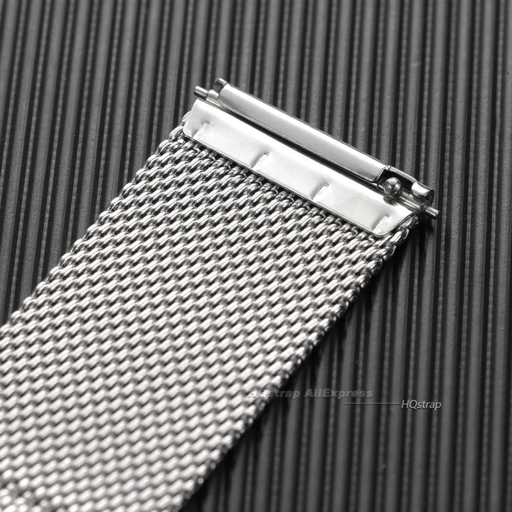 Sleek Milanese Mesh Stainless Steel Watch Strap - Versatile Replacement Wristband