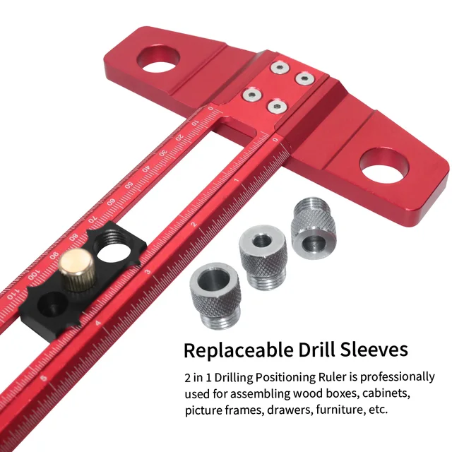thumbnail image 2 of 26 Inch Aluminum T-Square Ruler - Drilling Positioning Jig For Woodworking & Cabinetry 2 of 13