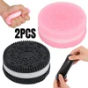 2PCS Silicone Biscuit Stress Relief Squishy Toys Fidget Pinching Squeeze Toy for Children Boys Girls Soft Cookie Antistress Toy 1