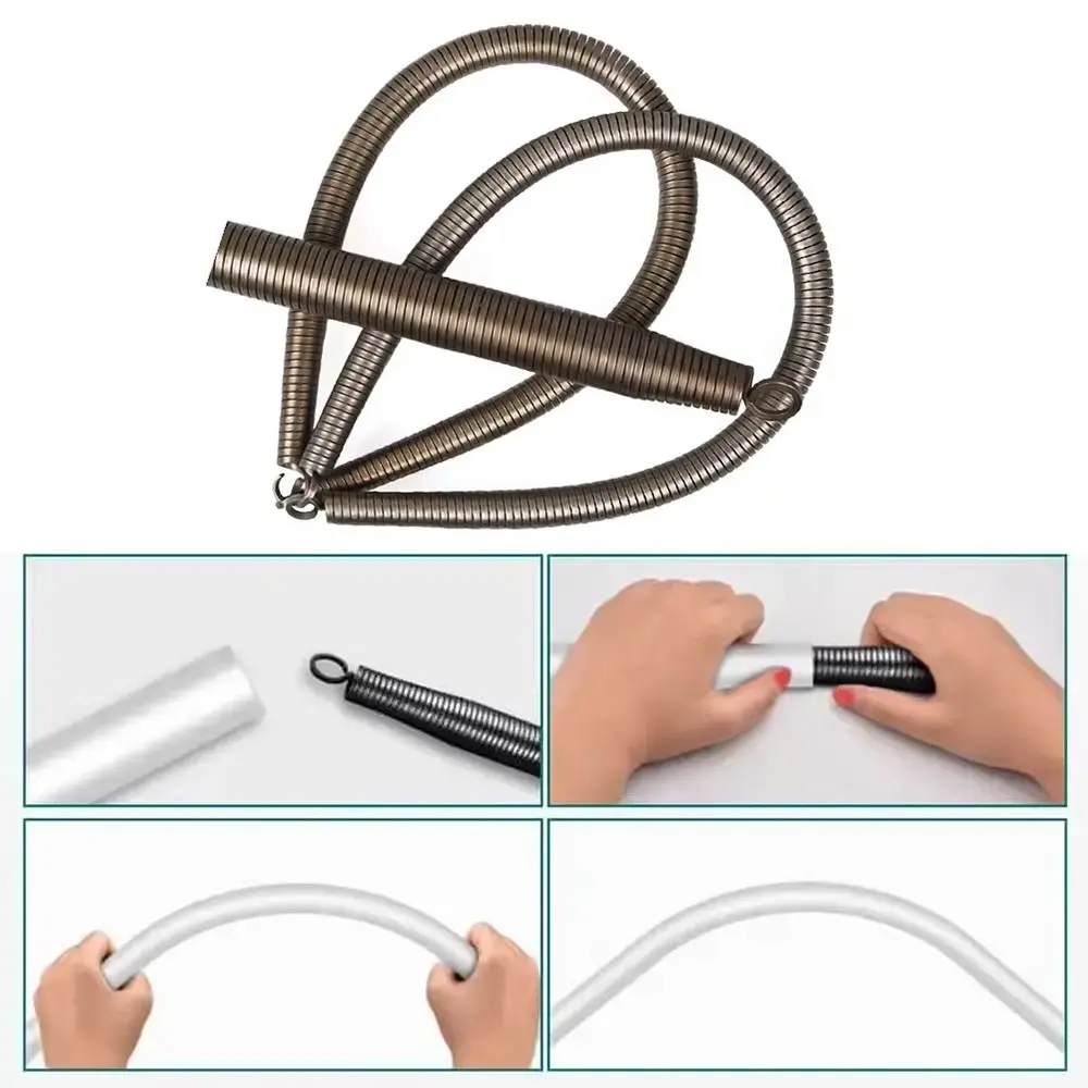 1Pcs 420mm PVC Pipe Spring Bender 12.4-26.4mm 3/8 1/2 3/4 Wire Pipe Bending Tool Square Steel Curve Spring Wire Tube Manual Tool