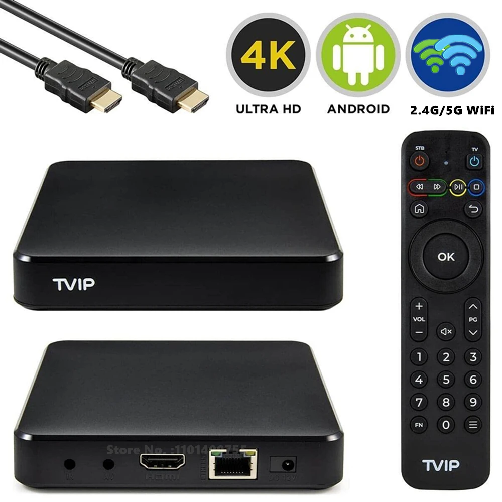 

TVIP705 Android 11.0 TV BOX 4K Ultra HD Amlogic S905W2 2.4/5G WiFi TVIP 705 Media Player Set top box No BT