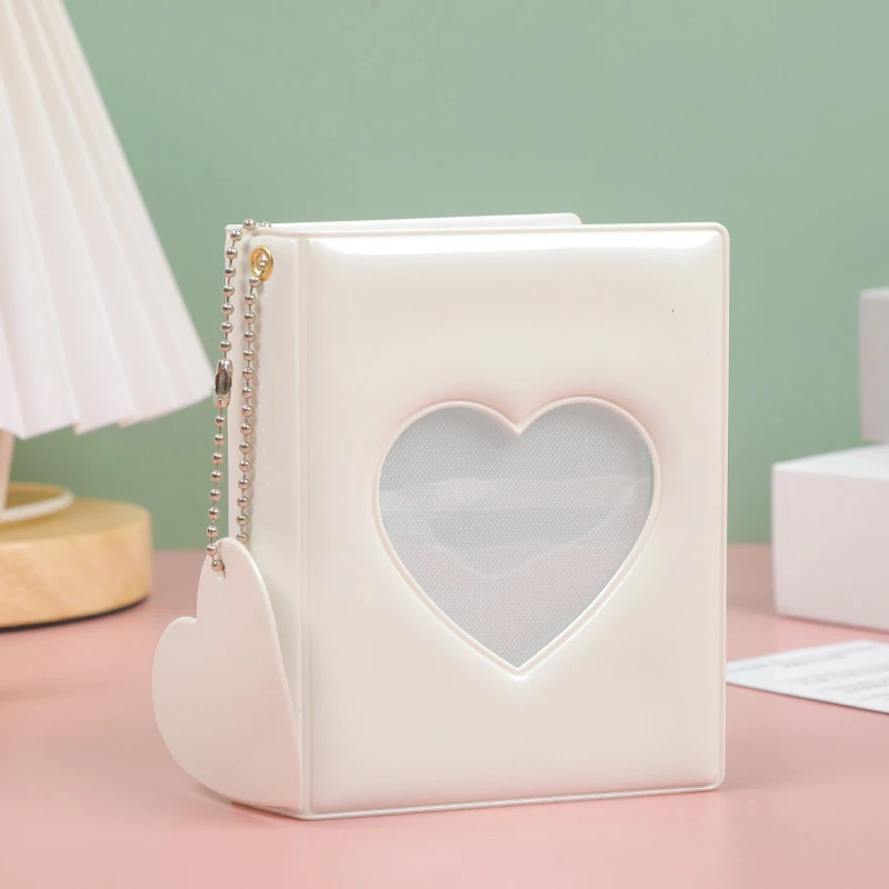 Solid Color 3-inch Photo Album Album Love Hollow Photocard Holder Heart Pendant Idol Cards Collect Book Photos photo album photo card holder photocard holder