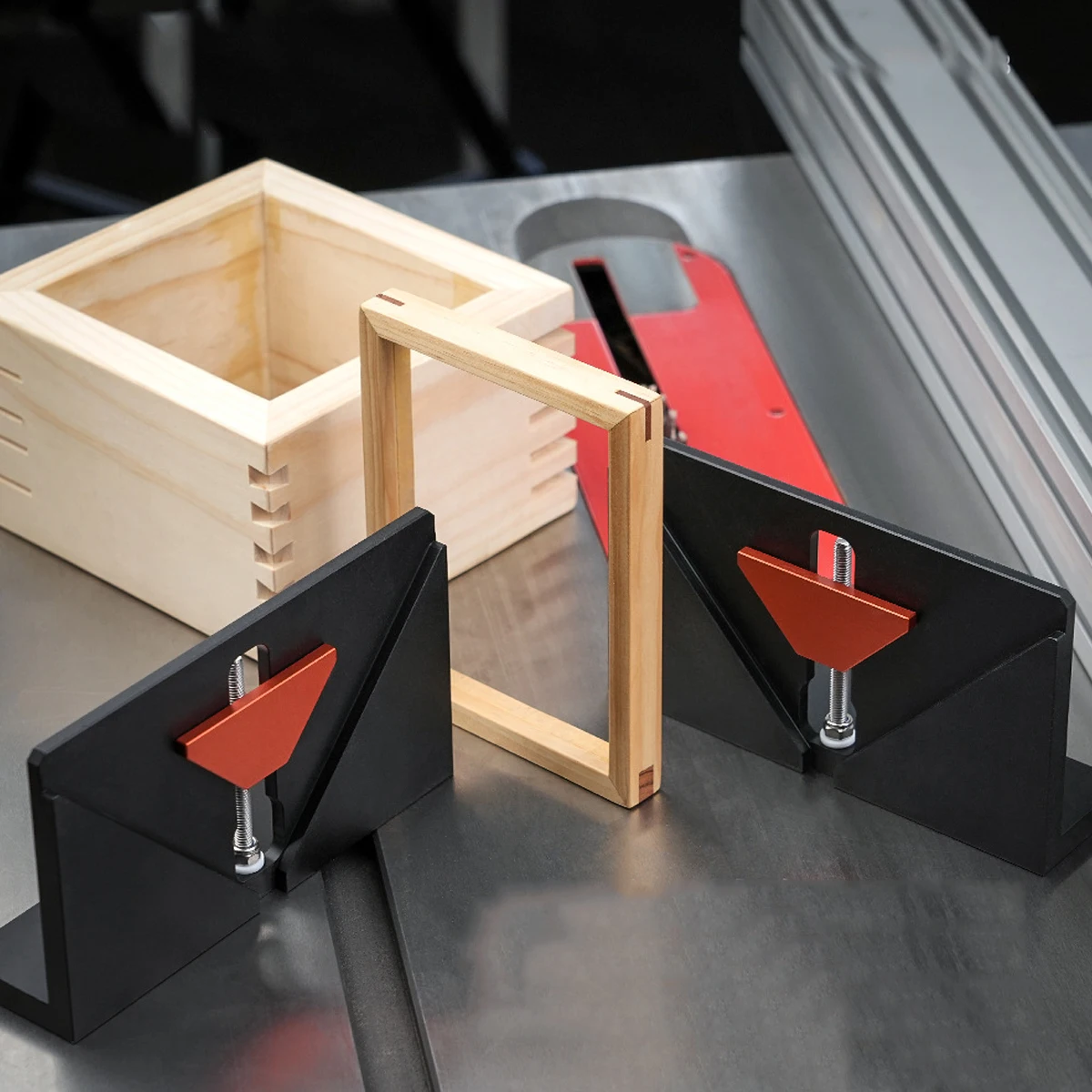 Rechtwinklige Spline-Jig, breiter Spannbereich für abwechslungsreiche Bastelarbeiten, DIY 90-Grad-Blumenschlüsselbefestigung, Holzbearbeitungs-Clips-Werkzeug – Detail 9