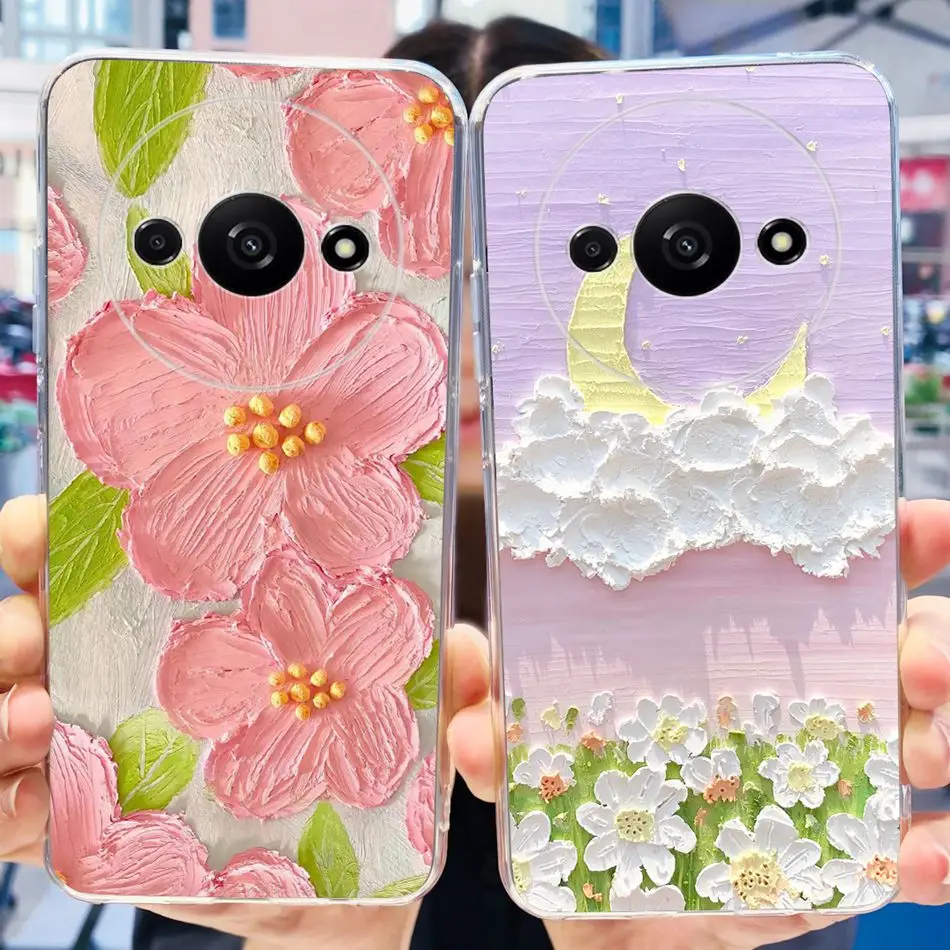 Elegant Printing Soft Silicone Clear TPU Slim Phone Case