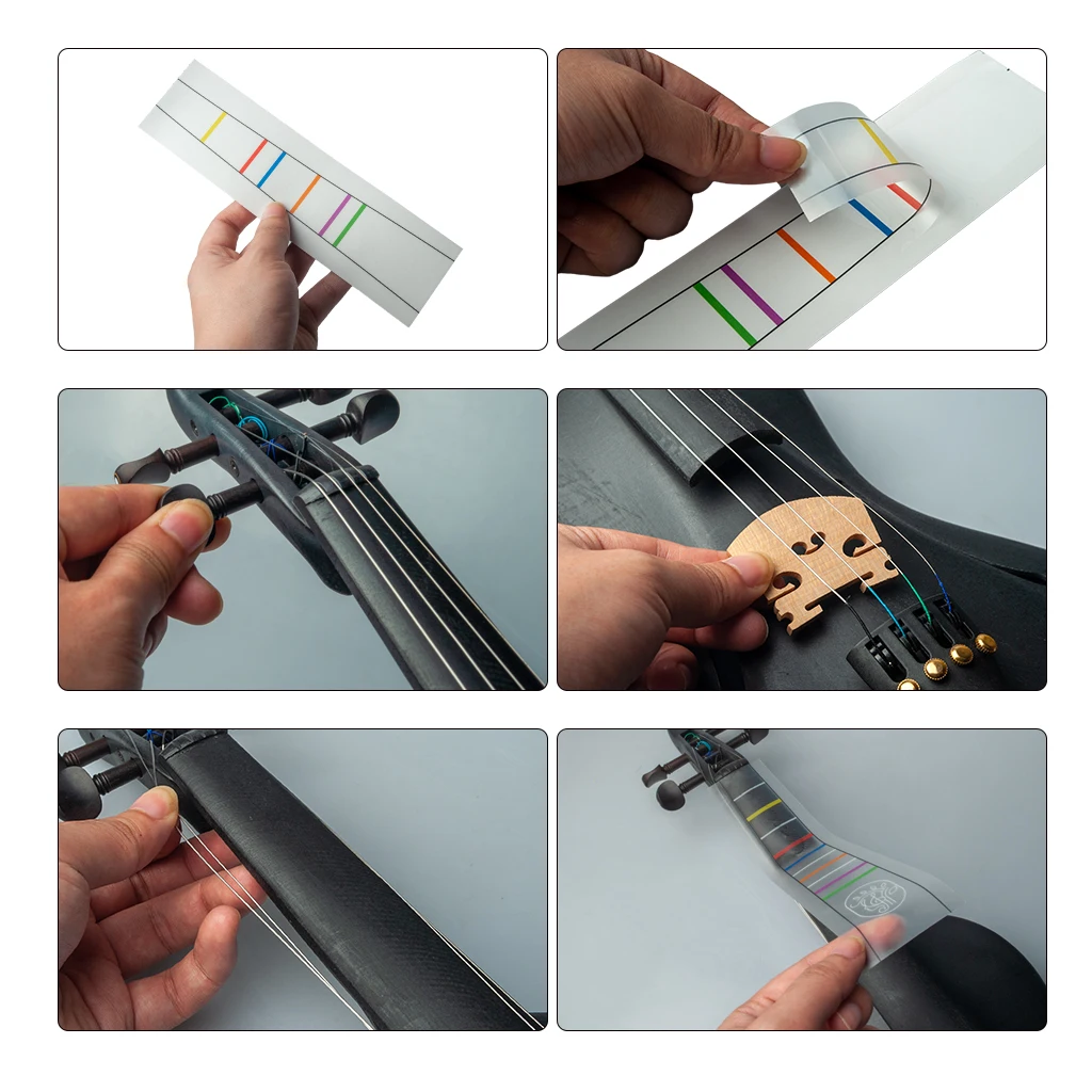 4/4 Violin Intonation Stickers Fretboard Marker Beginners Learning Violin Fretboard Note Sticker Parts