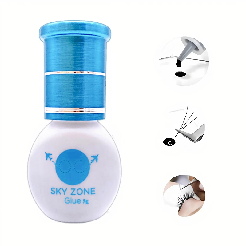 

5Bottles Sky Zone Glue Korea Original 5g Low Irritation Keep 6-7Weeks False Eyelash Adhesive Wholesale Makeup Tools