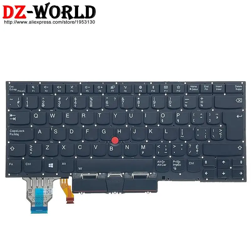 Teclado Retroiluminado para Lenovo us it de gr Cfb th ch Sws fr ee es sp is se fi Thinkpad x1 Carbono ° ° Gen Laptop Azerty - Imagem 2