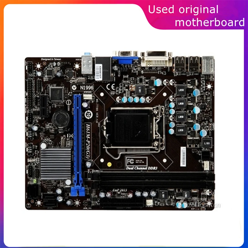 Per Intel H61 H61M-P20(G3) Computer Lga 1155 Usato Scheda Madre Usb2.0 Sata2 Scheda Madre Desktop Ddr3 16G