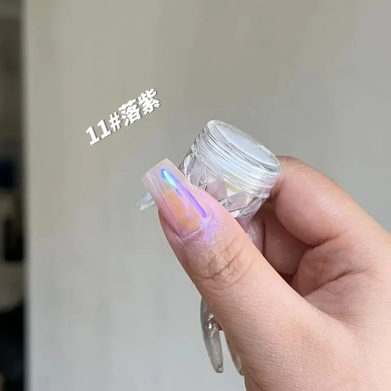 Pearl White Moonlight Mirror DIY Nails Powder Nails Glitter Aurora Shining Pigment Chrome Dust Woman Nail Art Decoration