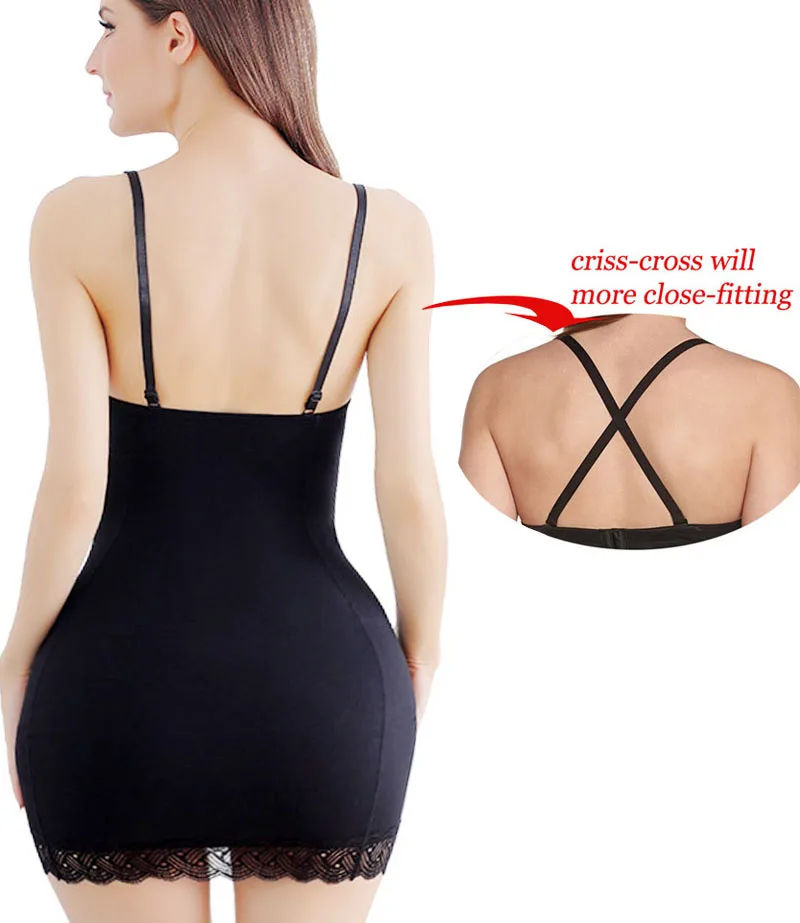 AfruliA Bodysuits Underwear Skirt Women Dress Sexy Full Body Shapers Waist Trainer Padded Bra Control Slips Petticoat Lingeries
