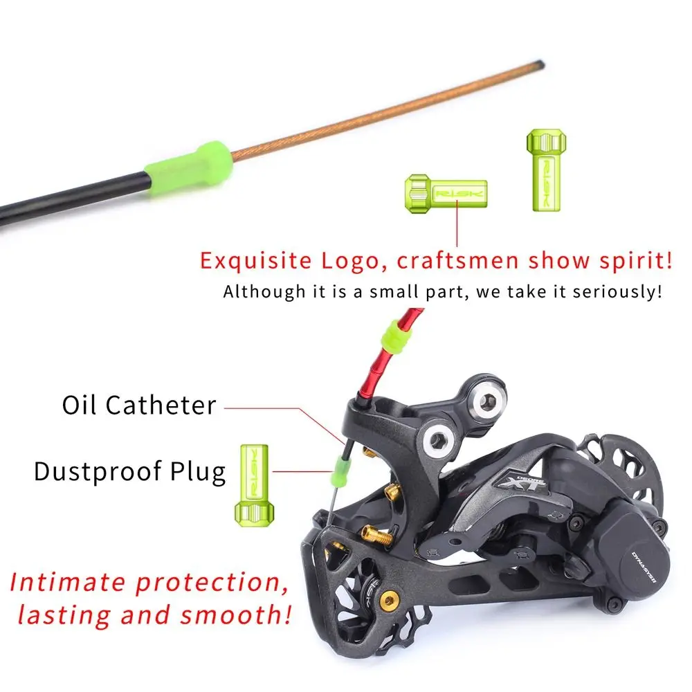 4mm/5mm Brake Derailleur Luminous Shift Cable Oiling Nosed End Cap Dustproof Plug Shift Cable End Cap Brake Dust Cover