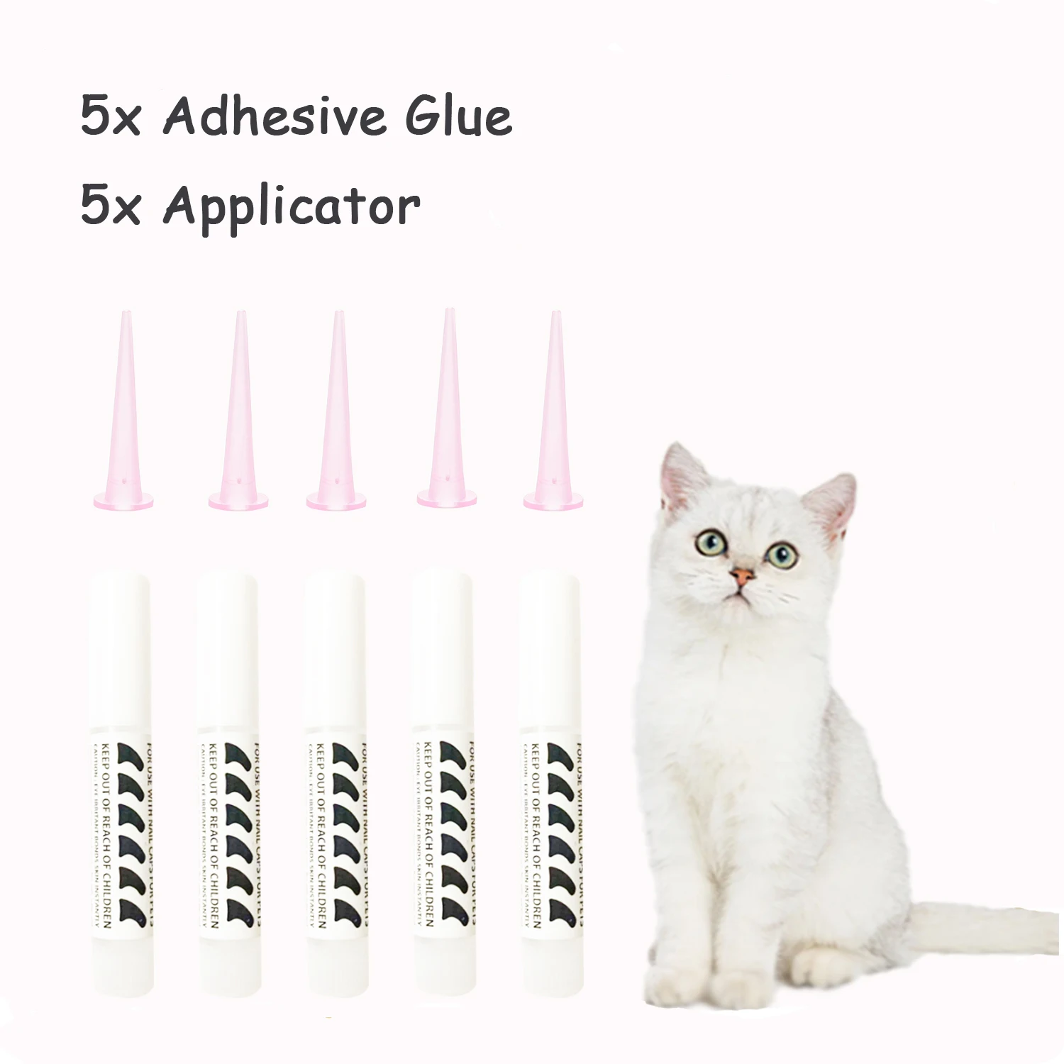 Lovely 20pcs Silicone Soft Cat Nail Caps Cat Nail Covers Adhesive Glue Caps  Animal Protection N D2W0 – the best products in the Joom Geek online store