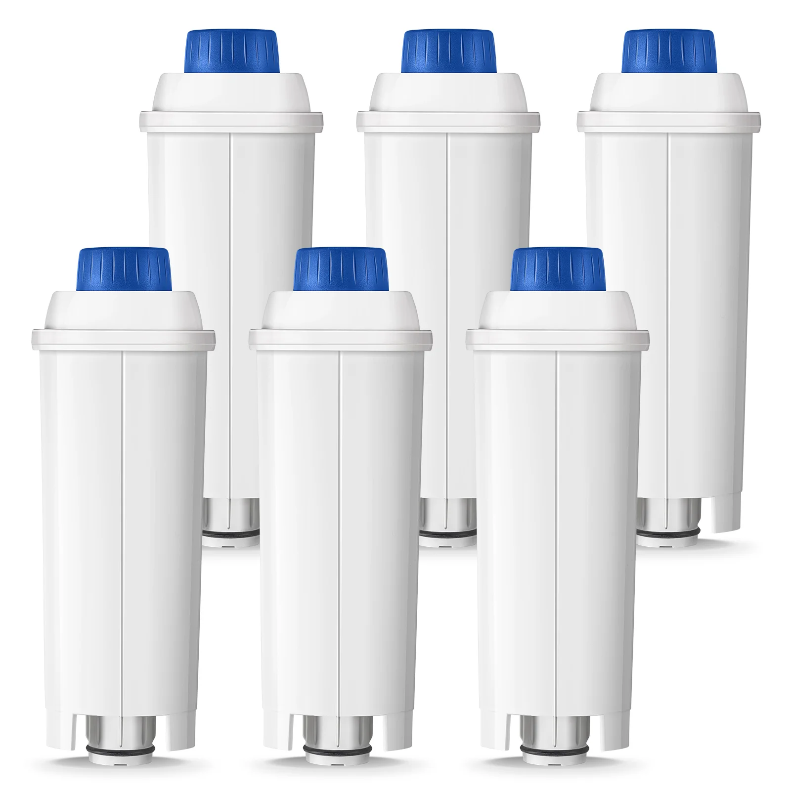 Reimol 6 Pcs Machine à Café Filtres pour Delonghi Magnificas,Dinamica,ECAM,ESAM,ETAM,Primadonna,BCO,EC Serie Machine à café, Cartouches de Filtre à eau pour Delonghi, Adoucir l'eau