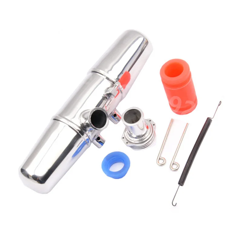 1 Set Hsp Tubo Di Scarico Sintonizzato In Alluminio E Intestazione Per Modelli In Scala 1/8 Rc Car Nitro Gas Engine Parti Del Motore Giocattoli Teleco