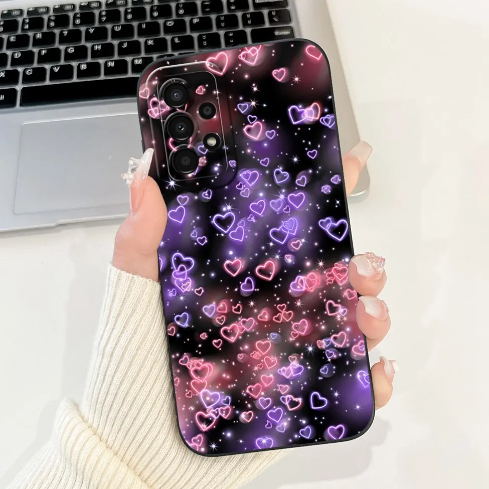 For Samsung A13 4G Case A135F Silicone Cute Fashion Butterfly Flower Love Painted Cover For Samsung A13 Galaxy A13 4G Phone Case